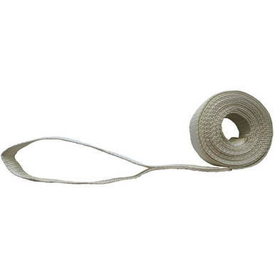 1.5'' x 131'' Strap Top, coiled elastic strap with a loose end extending out.
