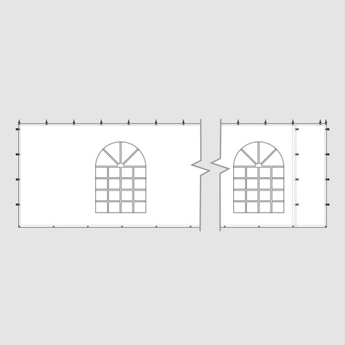 8' x 30' Cathedral Window Sidewall