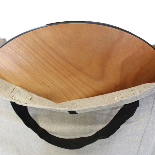 30" pedestal table top in storage bag.  Each bag can store up to 2 tables.
