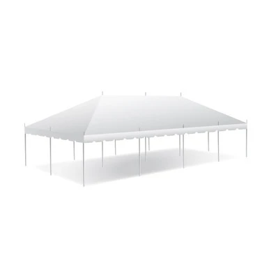 Celina Tent 20' x 40' Presto Series Pole Canopy, 1 Piece Tent Top, Complete, white outdoor event tent with sturdy poles and spacious canopy for gatherings and outdoor activities.