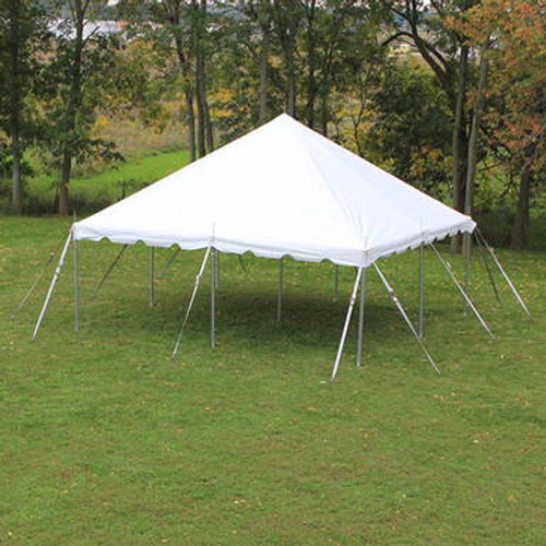 20' x 20' Classic Series Pole Tent, 1 Piece Tent Top, Complete