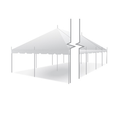 20' x 50' Classic Series Pole Tent, Sectional Tent Top, Complete