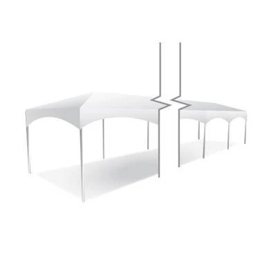 Celina Tent 10' x 50' Master Series Frame Tent, 1 Piece Tent Top, Complete, shown as a large white event tent with a sturdy frame and arched canopy suited for outdoor events.