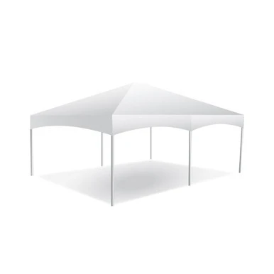 Celina Tent 15' x 20' Master Series Frame Tent, 1 Piece Tent Top, Complete, white outdoor event tent with a sturdy frame and canopy structure.