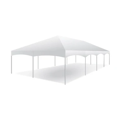 Celina Tent 20' x 40' Master Series Frame Tent, 1 Piece Tent Top, Complete, white event tent with high peak roof and sturdy frame, ideal for outdoor events and gatherings.