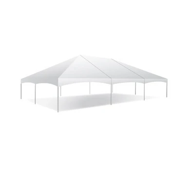 Celina Tent 30' x 45' Master Series Frame Tent, sectional tent top, complete, white event tent with sturdy frame and spacious interior for outdoor gatherings.
