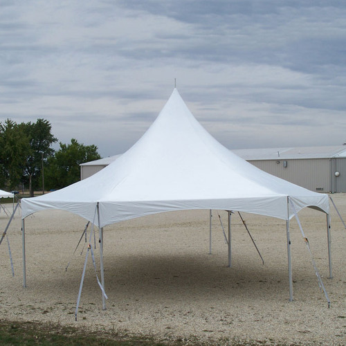 30' Pinnacle Series Hexagon High Peak Frame Tent / Cross Cable Marquee, Complete