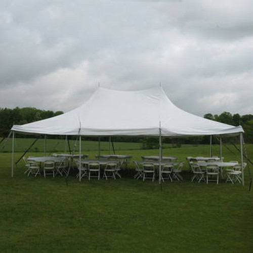 20' x 30' Premiere I Series High Peak Pole Tent, 1 Piece Tent Top, Complete 20' x 30' Premiere I Series High Peak Pole Tent, 1 Piece Tent Top, Complete