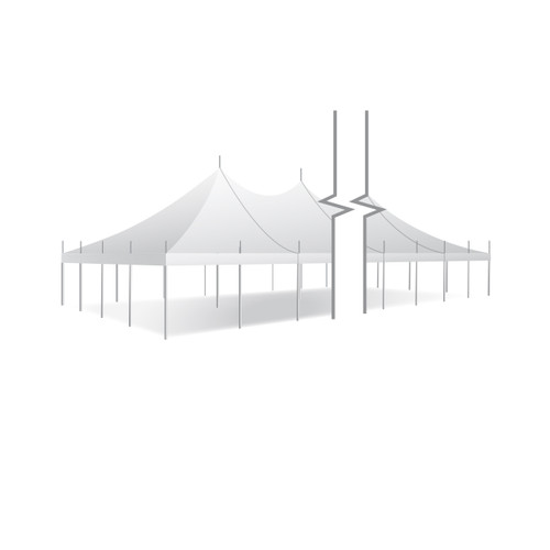 30' x 120' Premiere I Series High Peak Pole Tent, Sectional Tent Top, Complete
