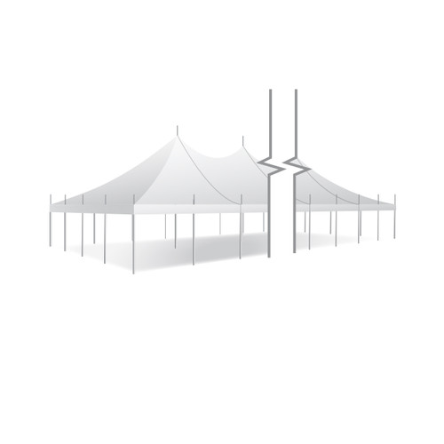 30' x 150' Premiere I Series High Peak Pole Tent, Sectional Tent Top, Complete