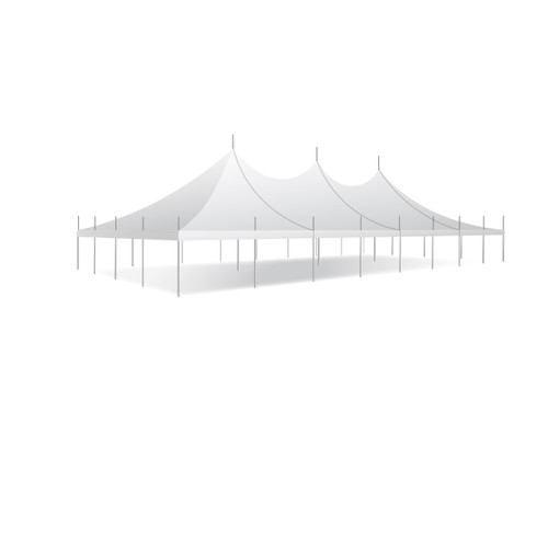 40' x 80' Premiere I Series High Peak Pole Tent, Sectional Tent Top, Complete