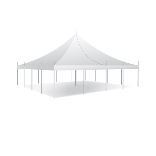 30' x 30' Premiere II Series High Peak Pole Tent, Sectional Tent Top, Complete