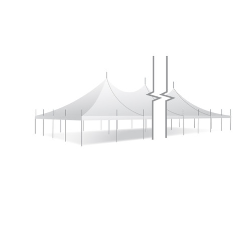 40' x 160' Premiere II Series High Peak Pole Tent, Sectional Tent Top, Complete