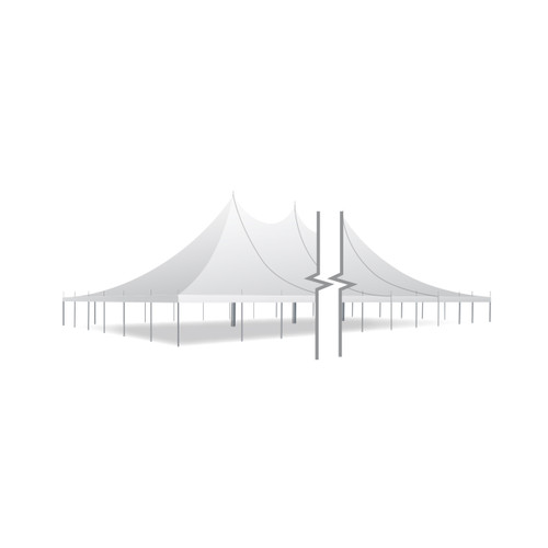 60' x 210' Premiere II Series High Peak Pole Tent, Sectional Tent Top, Complete