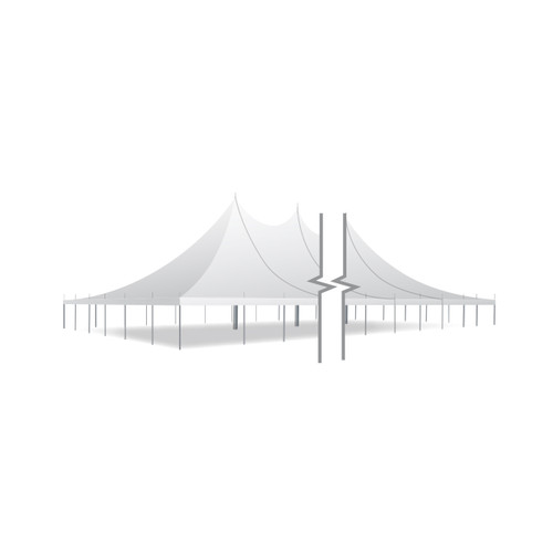 60' x 420' Premiere II Series High Peak Pole Tent, Sectional Tent Top, Complete