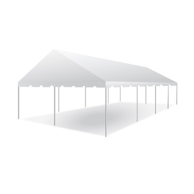 20' x 40' Classic Series Gable End Frame Tent, 1 Piece Tent Top, Complete, outdoor event tent with a gable end design and metal frame structure.