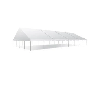 40' x 80' Classic Series Gable End Frame Tent, Sectional Tent Top, Complete, large white outdoor event tent with gable end design and sectional roof panels.