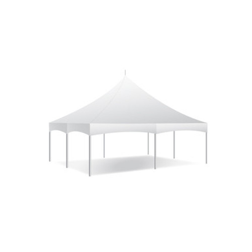 20' x 20' Master Series High Peak Frame Tent, 1 Piece Tent Top, Complete 20' x 20' Master Series High Peak Frame Tent, 1 Piece Tent Top, Complete