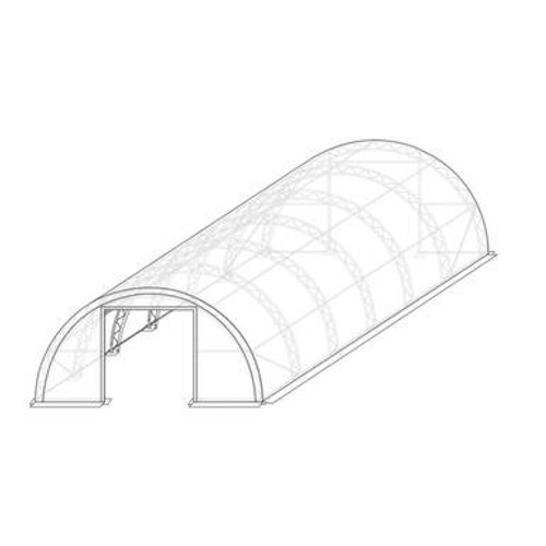 30'W x 65'L x 15'H Crestline Double Truss Arch Shelter, Arched Side-product-main_image -product-main_image