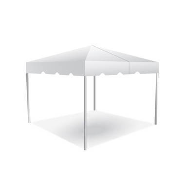 Celina Tent 10' x 10' Classic Series Frame Tent, Sectional Tent Top, Complete, white pop-up canopy shelter for outdoor events.