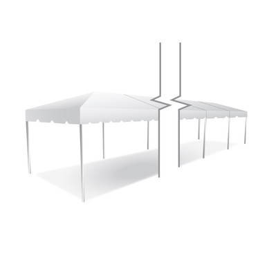 Celina Tent 10' x 80' Classic Series Frame Tent, Sectional Tent Top, Complete, with white canopy and sturdy frame structure