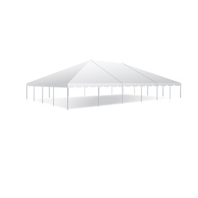 Celina Tent 40' x 60' Classic Series Frame Tent, sectional tent top, complete setup with white canopy and sturdy frame for outdoor events and gatherings.