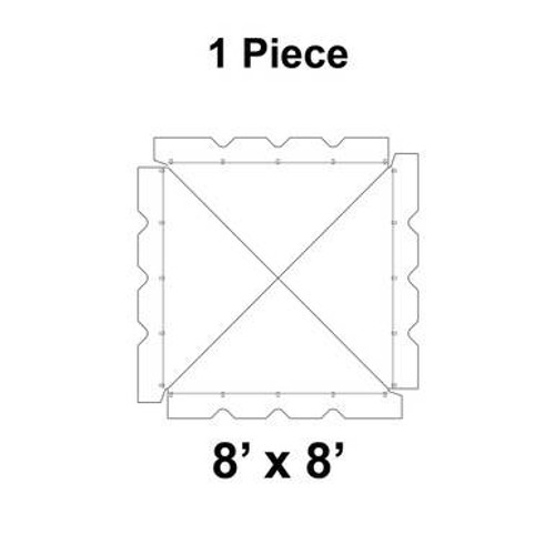 8' x 8' Classic Frame Tent, 1 Piece, 16 oz. Ratchet Top Replacement-product-main_image -product-main_image