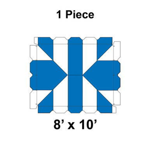 8' x 10' Classic Frame Tent, 1 Piece, 16 oz. Ratchet Top Replacement