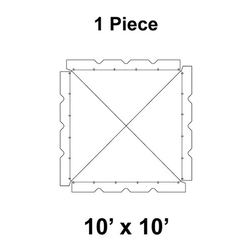 10' x 10' Classic Frame Tent, 1 Piece, 16 oz. Ratchet Top Replacement