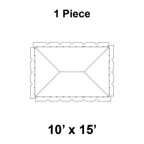 10' x 15' Classic Frame Tent, 1 Piece, 16 oz. Ratchet Top Replacement