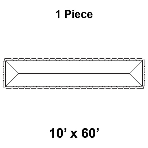 10' x 60' Classic Frame Tent, 1 Piece, 16 oz. Ratchet Top Replacement