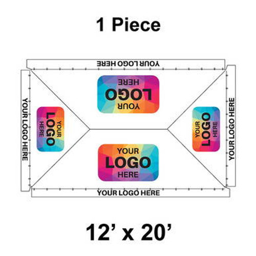 12' x 20' Classic Frame Tent, 1 Piece, 16 oz. Ratchet Top Replacement