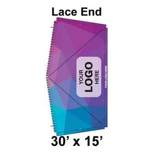 30' x 15' Classic Pole Tent Lace End, 16 oz. Ratchet Top, Full Digital Print-product-main_image -product-main_image