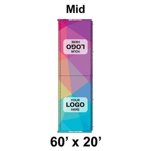 60' x 20' Classic Pole Tent Mid, 16 oz. Ratchet Top, Full Digital Print