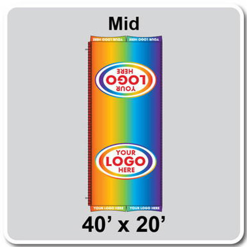 40' x 20' Master Series Frame Tent Mid, 16 oz. Ratchet Top, Full Digital Print