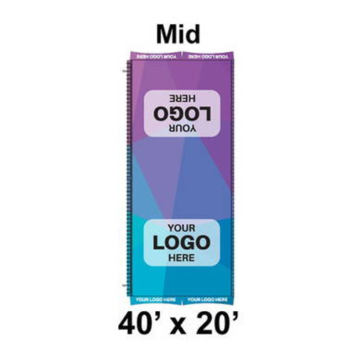 40' x 20' Master Series Frame Tent Mid, 16 oz. Ratchet Top, Full Digital Print