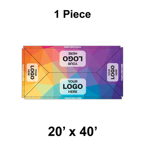 20' x 40' Classic Pole Tent, 1 Piece, Ratchet Top, Full Digital Print
