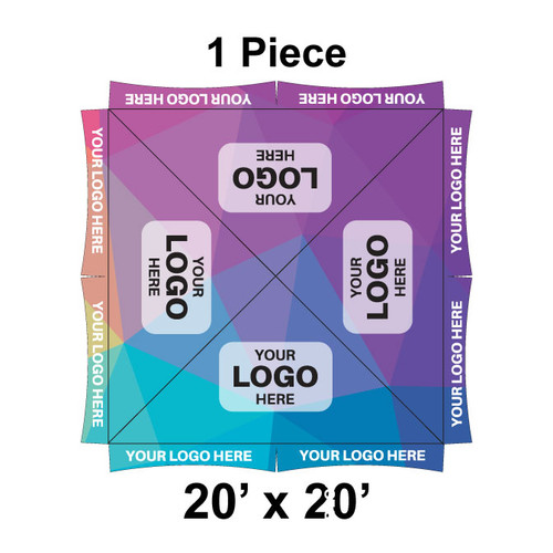 20' x 20' Master Series Frame Tent, 1 Piece, Ratchet Top, Full Digital Print 20' x 20' Master Series Frame Tent, 1 Piece, Ratchet Top, Full Digital Print