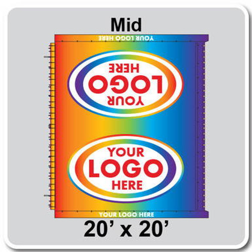 20' x 20' Classic Pole Tent Mid, Ratchet Top, Full Digital Print 20' x 20' Classic Pole Tent Mid, Ratchet Top, Full Digital Print