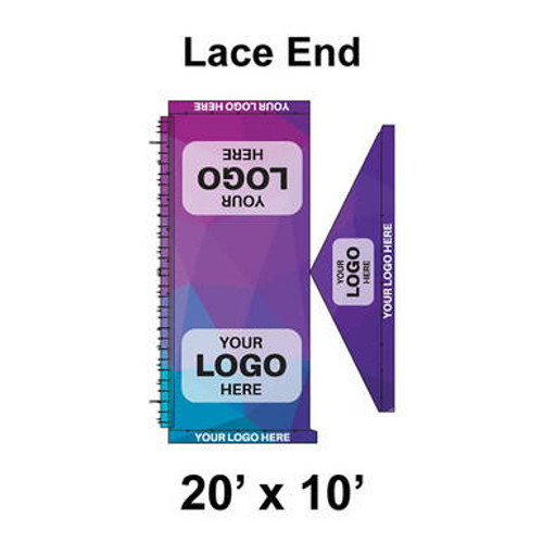 20' x 10' Gable Tent Lace End, Ratchet Top, Full Digital Print 20' x 10' Gable Tent Lace End, Ratchet Top, Full Digital Print