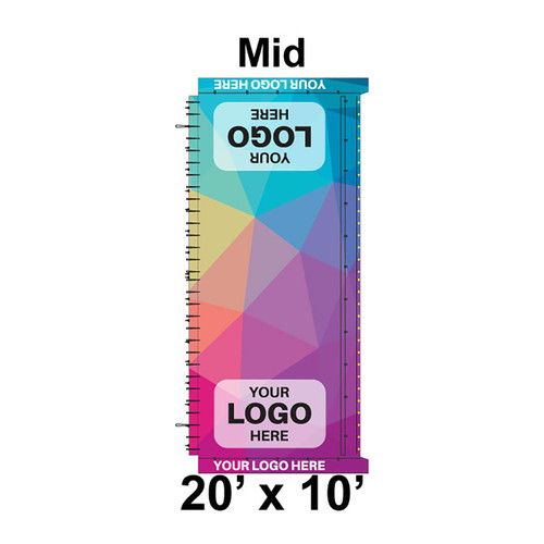 20' x 10' Classic Frame Tent Mid, Ratchet Top, Full Digital Print 20' x 10' Classic Frame Tent Mid, Ratchet Top, Full Digital Print