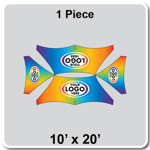 10' x 20' Pinnacle Series Cross Cable Top, Full Digital Print 10' x 20' Pinnacle Series Cross Cable Top, Full Digital Print
