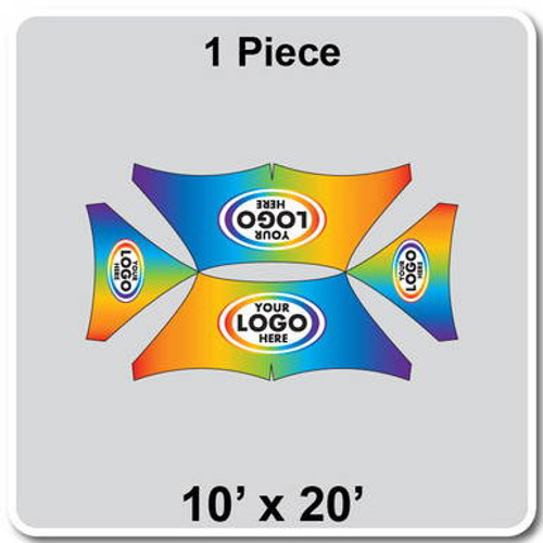 10' x 20' Pinnacle Series Cross Cable Top, Full Digital Print 10' x 20' Pinnacle Series Cross Cable Top, Full Digital Print