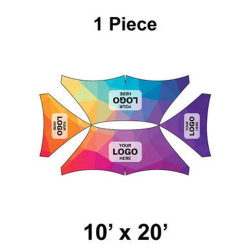 10' x 20' Pinnacle Series Cross Cable Top, Full Digital Print 10' x 20' Pinnacle Series Cross Cable Top, Full Digital Print