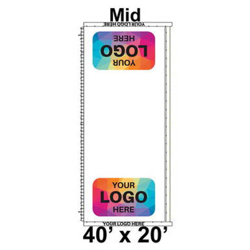 40' x 20' Classic Frame Tent Mid, 16 oz. Ratchet Top, Logo/Valance Print Only-product-main_image -product-main_image