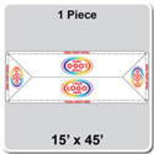 15' x 45' Classic Frame Tent, 1 Piece, 16 oz. Ratchet Top, Logo/Valance Print Only-product-main_image -product-main_image