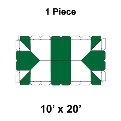 10' x 20' Classic Frame Tent, 1 Piece, 16 oz. Ratchet Top, White and Forest Green 10' x 20' Classic Frame Tent, 1 Piece, 16 oz. Ratchet Top, White and Forest Green