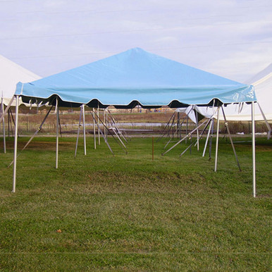 Celina Tent 15 x 15 Classic Series Frame Tent, 1 Piece Tent Top, Complete, blue outdoor event tent with sturdy metal frame on a grassy field, suitable for gatherings and events.