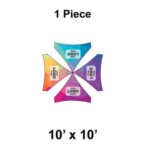 10' x 10' Pinnacle Series Cross Cable Top, Full Digital Print 10' x 10' Pinnacle Series Cross Cable Top, Full Digital Print