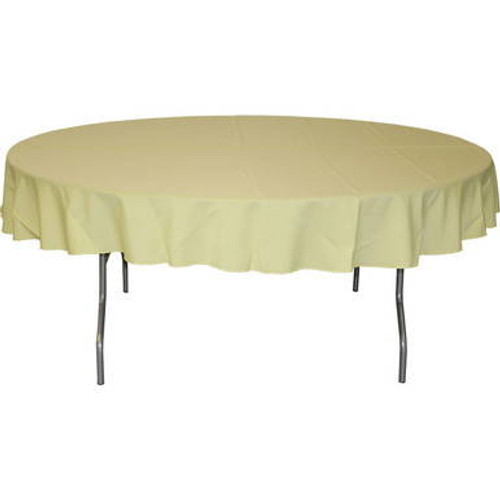 90'' Round Ivory Polyester 90'' Round Ivory Polyester